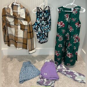 Girls Size 10-12 Bundle with Under Armor & Carters